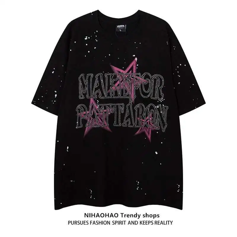 Korean Version: Summer T-shirt With Star Pattern, Loose Fit, Suitable For Both Men And Women, Thin Fabric, Short Sleeves Design
Korean Version: Summer T-shirt With Star Pattern, Loose Fit, Suitable For Both Men And Women, Thin Fabric, Short Sleeves Design