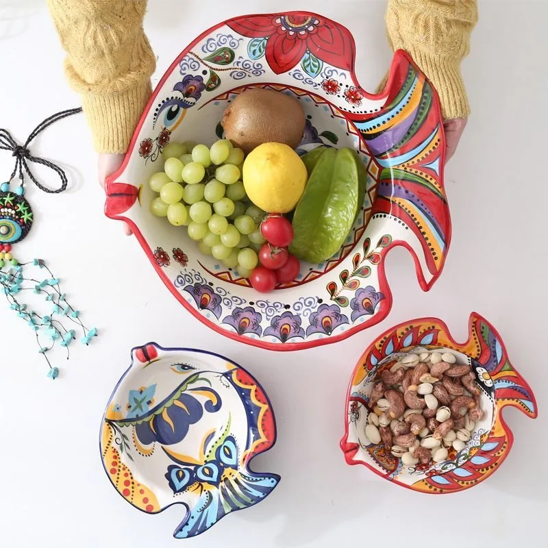 Fish Shaped Ceramic Bowl Creative Fruit Salad Bowl Soup Bowl Dessert Snack Plate Noodles Bowls Restaurant Specialty Tableware
Fish Shaped Ceramic Bowl Creative Fruit Salad Bowl Soup Bowl Dessert Snack Plate Noodles Bowls Restaurant Specialty Tableware