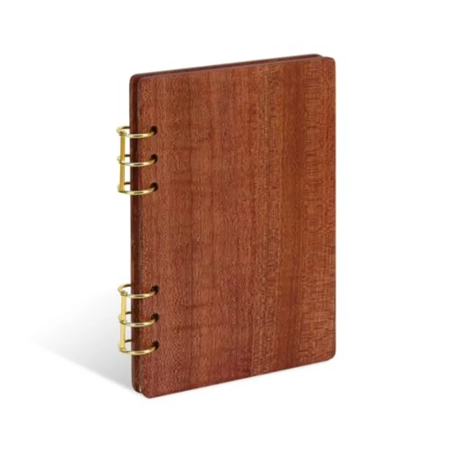 Binder Wood Binder Notebook Cover, 6 Ring Loose Leaf Personal Planner Binder Wooden Cover with 45 Sheets Refills Paper, Planner
Binder Wood Binder Notebook Cover, 6 Ring Loose Leaf Personal Planner Binder Wooden Cover with 45 Sheets Refills Paper, Planner