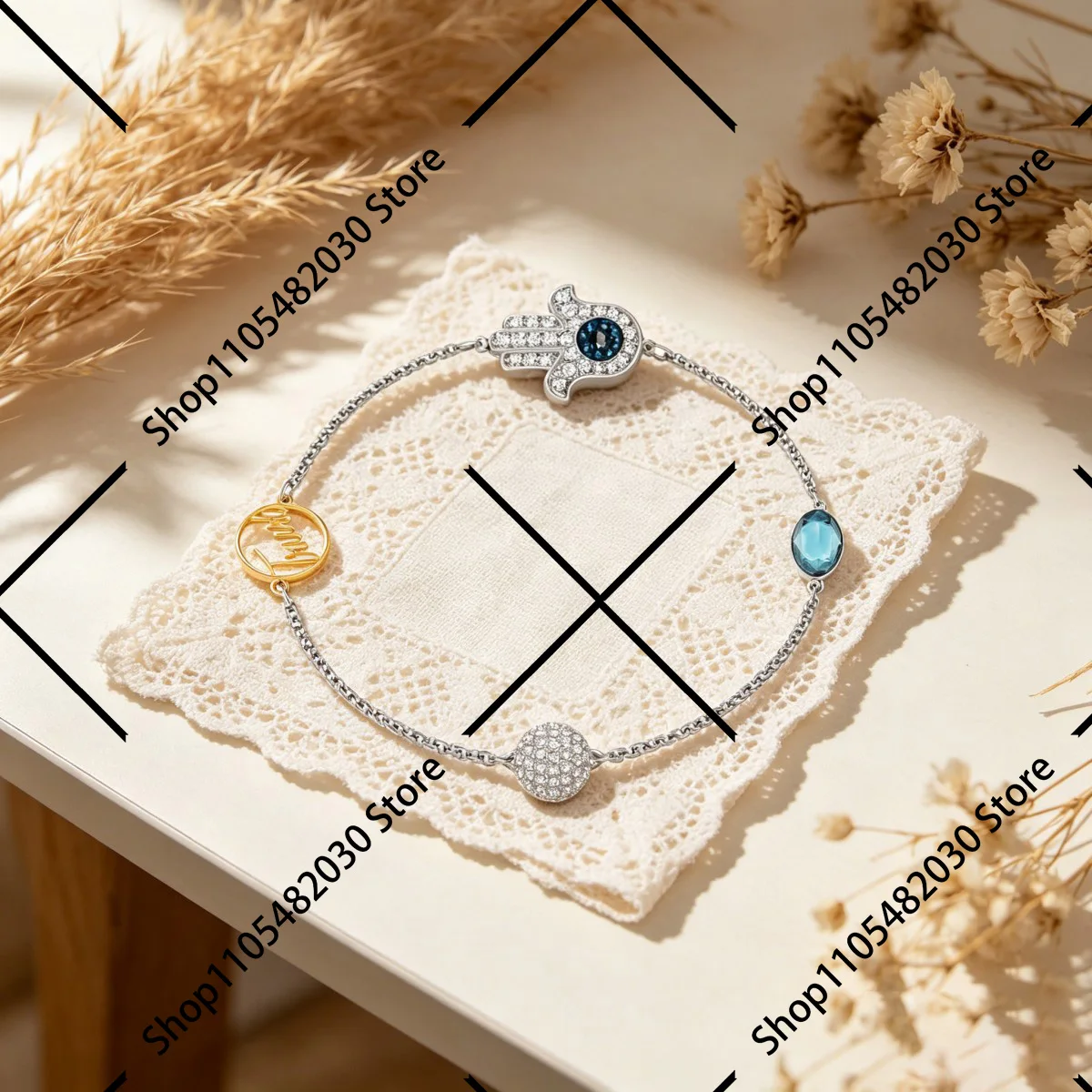 Blue Heart Tennis Chain Bracelet Elegant Adjustable Style
Blue Heart Tennis Chain Bracelet Elegant Adjustable Style