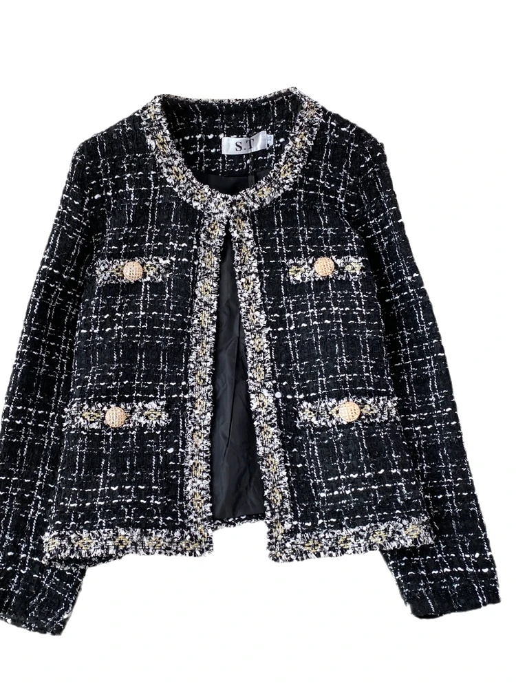 Retro round Ne ort Knitted Tweed Jaet Women Casual Coat Top Autumn Winter Faion Color Blo Commute Sle Long Sve
Retro round Ne ort Knitted Tweed Jaet Women Casual Coat Top Autumn Winter Faion Color Blo Commute Sle Long Sve