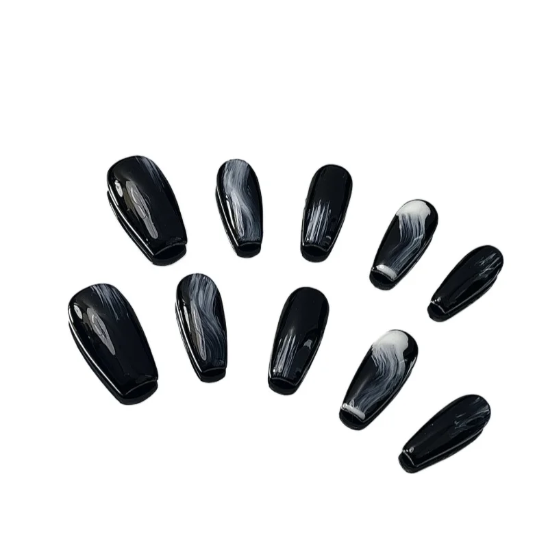 Poisonous spicy dark series ice-transparent advanced smudging hand-worn armor simple and versatile white nail art
Poisonous spicy dark series ice-transparent advanced smudging hand-worn armor simple and versatile white nail art
