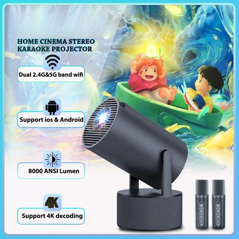 HT5 Pro Mini Newly Native 720P Android11 4K Projector 300ANSI Wifi6 BT5.0 Cinema Outdoor Portable 180° Rotable Projector
HT5 Pro Mini Newly Native 720P Android11 4K Projector 300ANSI Wifi6 BT5.0 Cinema Outdoor Portable 180° Rotable Projector