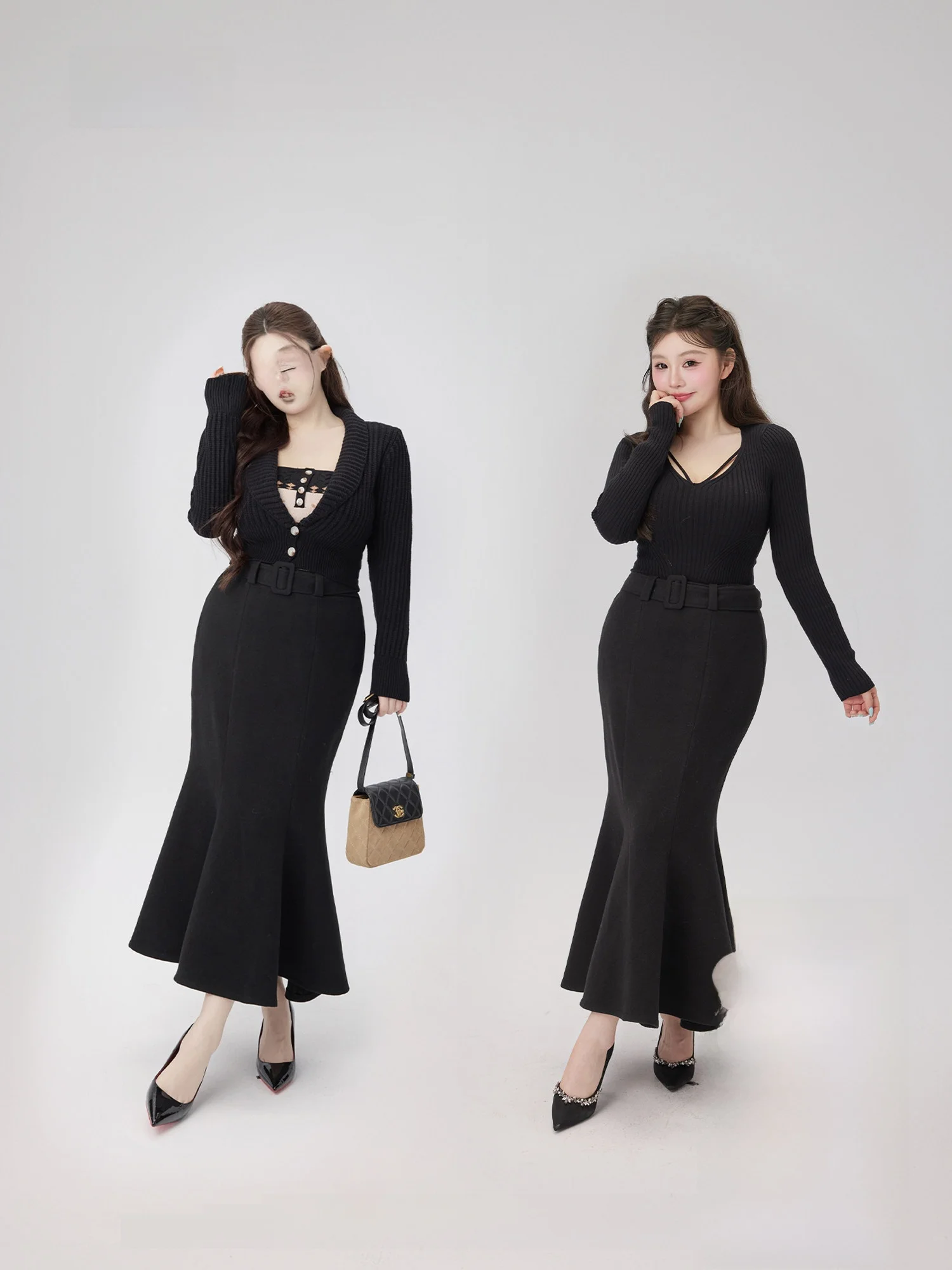 Elegant Woolen Fish Tail Skirt by Zhou Bai Zi Spring Collection Women's mid Waist Design Casual Style Half Body Skirt
Elegant Woolen Fish Tail Skirt by Zhou Bai Zi Spring Collection Women's mid Waist Design Casual Style Half Body Skirt
