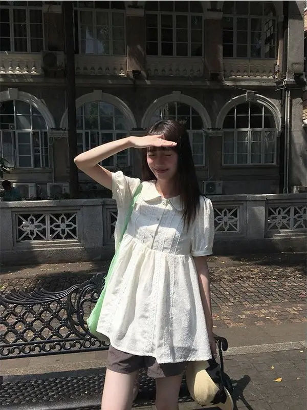 Новый летний женский топ в стиле «первого восторга» с цветочным кружевом и воротником-стойкой, корейский стиль, с эффектом пышных рукавов...
Новый летний женский топ в стиле «первого восторга» с цветочным кружевом и воротником-стойкой, корейский стиль, с эффектом пышных рукавов...