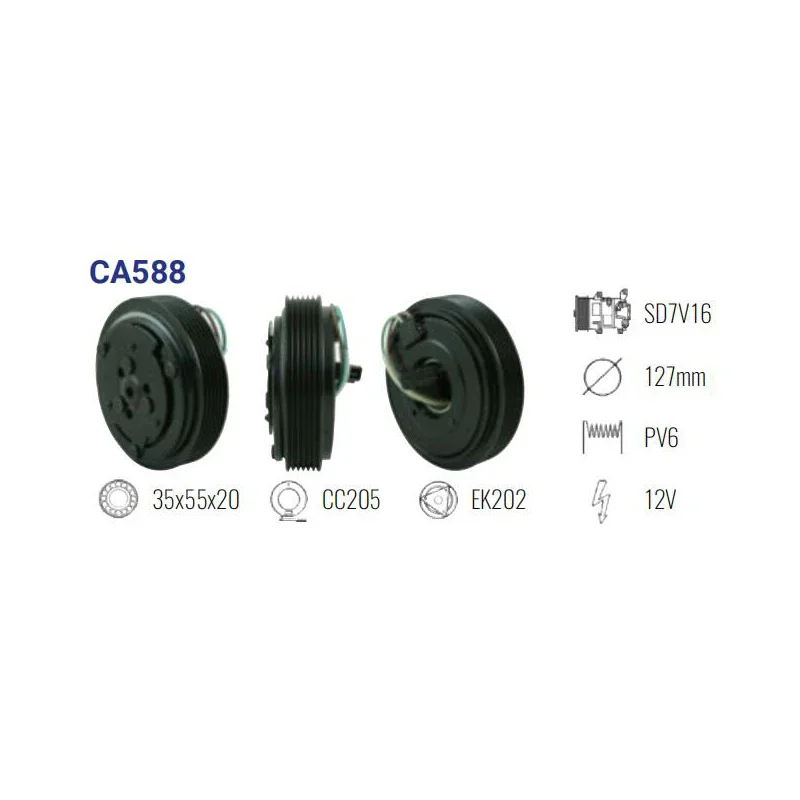CA588 СЦЕПЛЕНИЕ В СБОРЕ SANDEN SD7V16 68524 6 шт. для VOLKSWAGEN T4, LT 701820805 К/ 7Д 0820805 C
CA588 СЦЕПЛЕНИЕ В СБОРЕ SANDEN SD7V16 68524 6 шт. для VOLKSWAGEN T4, LT 701820805 К/ 7Д 0820805 C