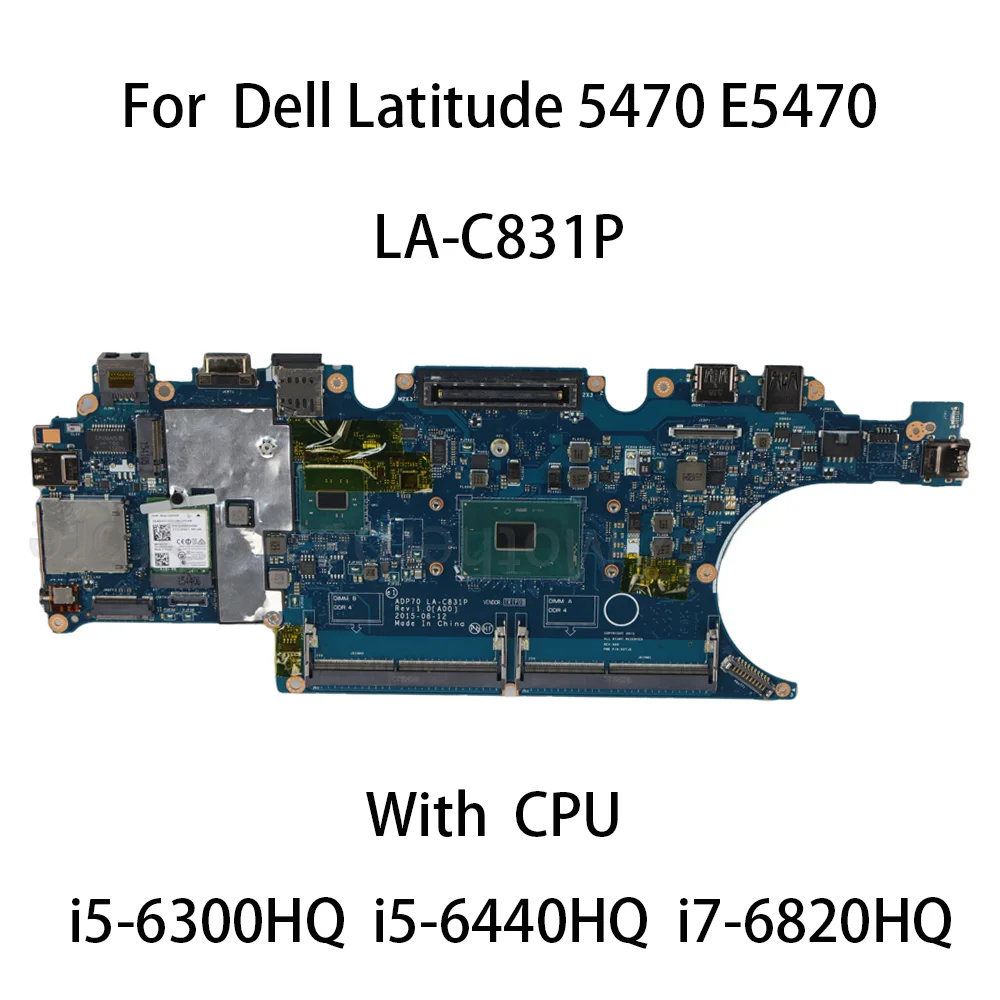 Материнская плата для ноутбука ADP70 LA-C831P для Dell Latitude 5470 E5470 с процессором I5-6300HQ I5-6440HQ I7-6820HQ 100% тестирование
Материнская плата для ноутбука ADP70 LA-C831P для Dell Latitude 5470 E5470 с процессором I5-6300HQ I5-6440HQ I7-6820HQ 100% тестирование