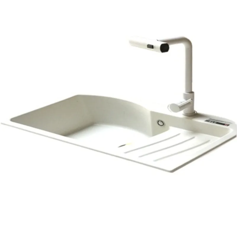 *Multifunctional sink with drain table, waterfall, rain pumping faucet, kitchen, white sink.
*Multifunctional sink with drain table, waterfall, rain pumping faucet, kitchen, white sink.