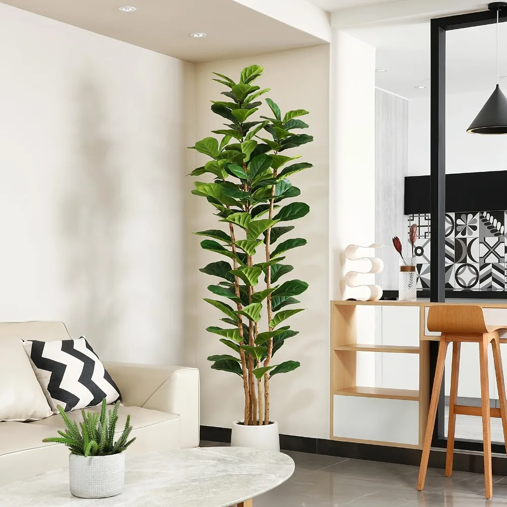 Artificial Fiddle Leaf Fig Tree With Elegant White Planter, Tall Fake Tree With Natural Wood Trunk For Home Decor, Faux Ficus Tree With Fake Moss For Indoor Outdoor Office Living Room Porch Decor
Artificial Fiddle Leaf Fig Tree With Elegant White Planter, Tall Fake Tree With Natural Wood Trunk For Home Decor, Faux Ficus Tree With Fake Moss For Indoor Outdoor Office Living Room Porch Decor
