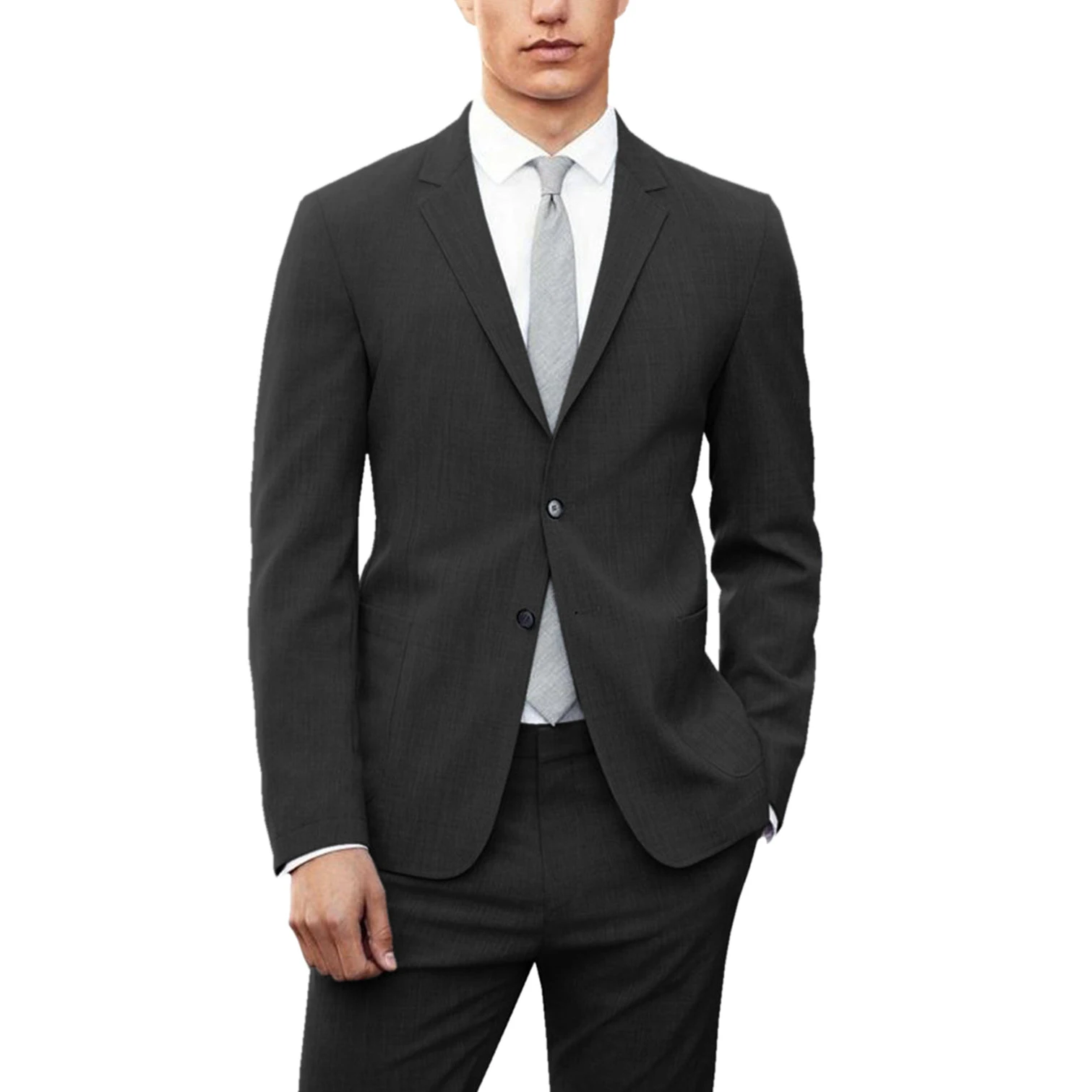 Black Men's 2-Piece Wedding Suits Notched Lapel Suits Blazer Business Wedding Party Jacket & Trousers Fashion Trajes De Hombre
Black Men's 2-Piece Wedding Suits Notched Lapel Suits Blazer Business Wedding Party Jacket & Trousers Fashion Trajes De Hombre
