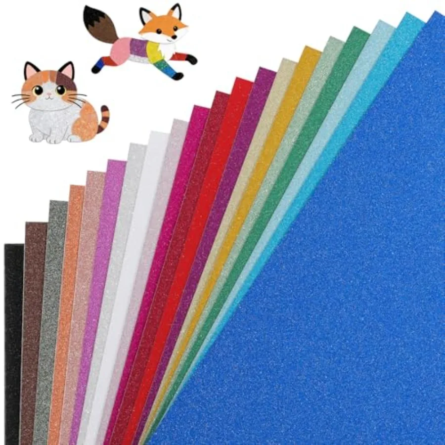 40 Sheets 20 Colors Glitter Cardstock A4 Premium 250 GSM Sparkly Paper for Cricut Card Making Scrapbook DIY Projects 8.27 x 11.
40 Sheets 20 Colors Glitter Cardstock A4 Premium 250 GSM Sparkly Paper for Cricut Card Making Scrapbook DIY Projects 8.27 x 11.