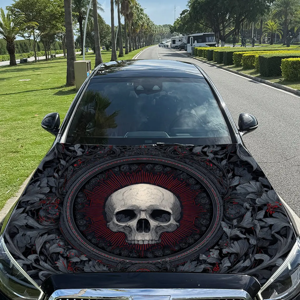 Dark Vintage - Style Skull Patterns Car Vinyl Wrap, PVC Material Waterproof Car Hood Sticker, Self-Adhesive Scratch-Resistant St
Dark Vintage - Style Skull Patterns Car Vinyl Wrap, PVC Material Waterproof Car Hood Sticker, Self-Adhesive Scratch-Resistant St