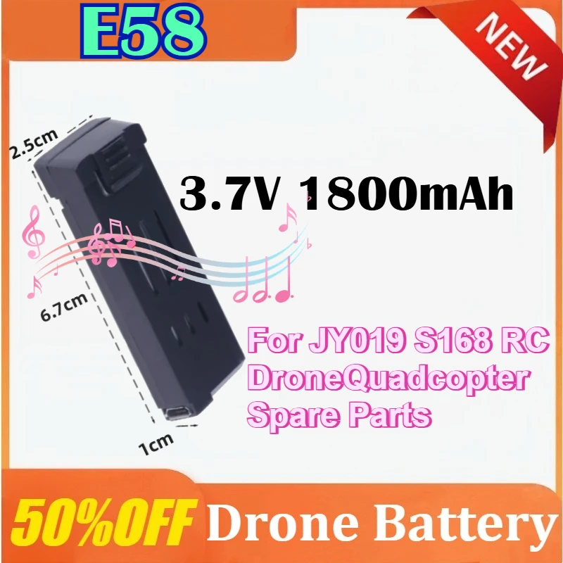 3.7V 1800mAh Battery For E58 S168 JY019 RC Drone Quadcopter Spare Parts 3.7V Lipo Battery For RC Rechargeable Battery 1-10PCS
3.7V 1800mAh Battery For E58 S168 JY019 RC Drone Quadcopter Spare Parts 3.7V Lipo Battery For RC Rechargeable Battery 1-10PCS