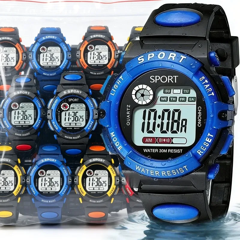 Colorful Luminous Kids Sport Watch LED Display Waterproof Silicone Strap Alarm Calendar Stopwatch Student Daily Timepiece
Colorful Luminous Kids Sport Watch LED Display Waterproof Silicone Strap Alarm Calendar Stopwatch Student Daily Timepiece
