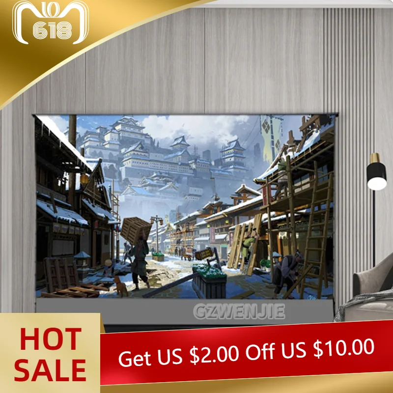 16:9 Motorized Floor Rising Projector Screen Carbon Nanocrystals Light Rejecting for Medium-length Focal Projection
16:9 Motorized Floor Rising Projector Screen Carbon Nanocrystals Light Rejecting for Medium-length Focal Projection