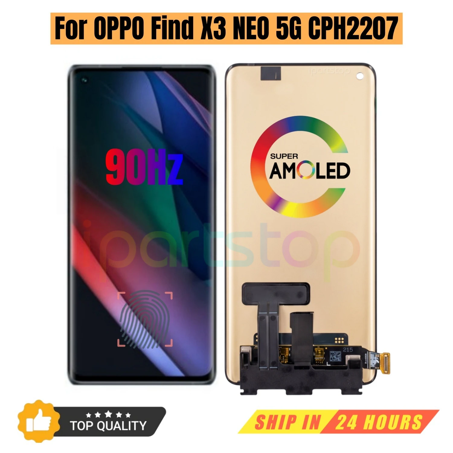 iParts Replacement New Display for OPPO Find X3 NEO 5G CPH2207 90Hz AMOLED Touch Screen Digitizer Assembly OEM All Functions
iParts Replacement New Display for OPPO Find X3 NEO 5G CPH2207 90Hz AMOLED Touch Screen Digitizer Assembly OEM All Functions