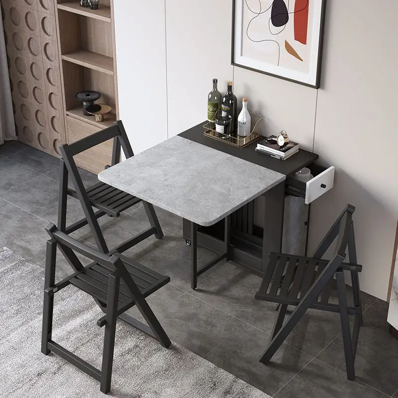 Folding Dining Table and Chair Combination, Small Household Type, Movable, Minimalist, expandable, Multi-functional
Folding Dining Table and Chair Combination, Small Household Type, Movable, Minimalist, expandable, Multi-functional