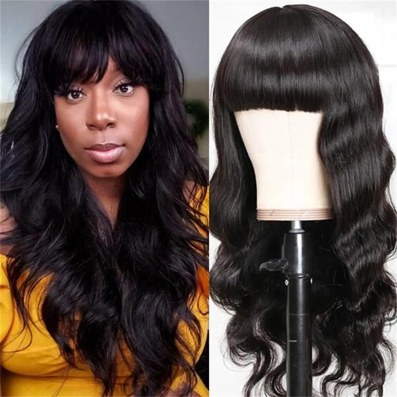 Alimice Wear and Go Body Wave Wigs with Bangs for Black Women Body Wave Glueless Wigs Glueless Human Hair Wigs 180% Density
Alimice Wear and Go Body Wave Wigs with Bangs for Black Women Body Wave Glueless Wigs Glueless Human Hair Wigs 180% Density