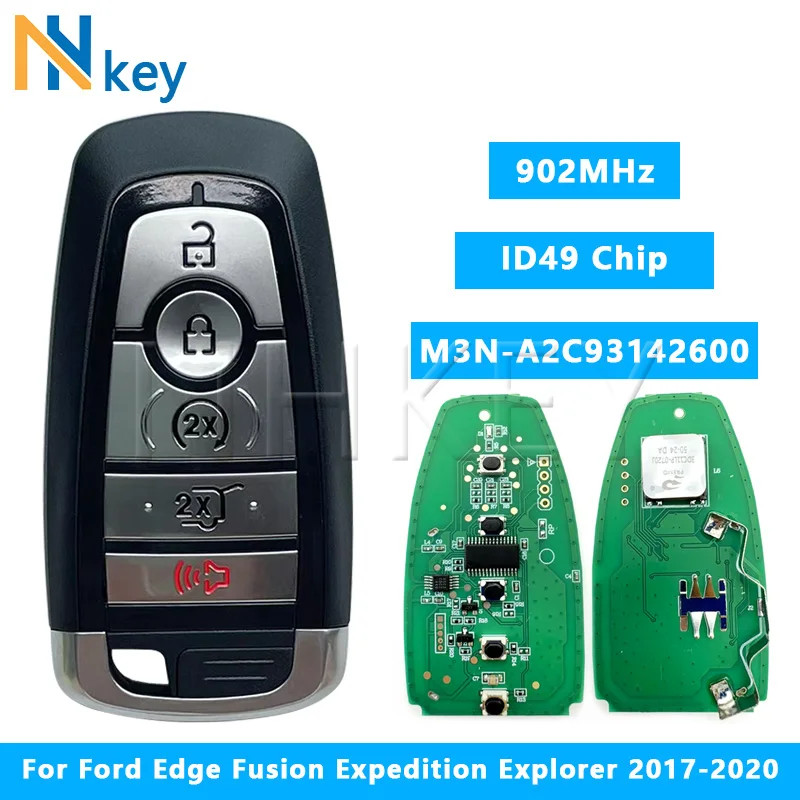 NHKEY M3N-A2C93142600 902MHz ID49 Chip Car Remote car Key SUV 5Buttons For Ford Edge Fusion Expedition Explorer 2017-2020
NHKEY M3N-A2C93142600 902MHz ID49 Chip Car Remote car Key SUV 5Buttons For Ford Edge Fusion Expedition Explorer 2017-2020