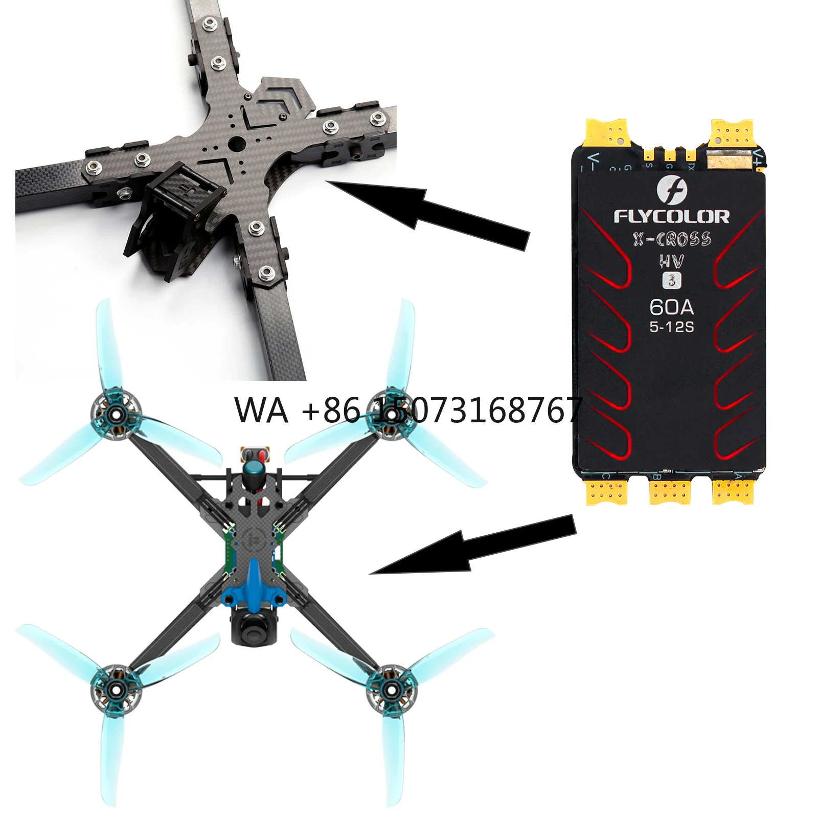 FLYCOLOR HV3 60A ESC BLHeli-32 Dshot1200 5-12S 32-Bit Speed Controller for X-Class/Narrow-Arm FPV Racing Drones
FLYCOLOR HV3 60A ESC BLHeli-32 Dshot1200 5-12S 32-Bit Speed Controller for X-Class/Narrow-Arm FPV Racing Drones