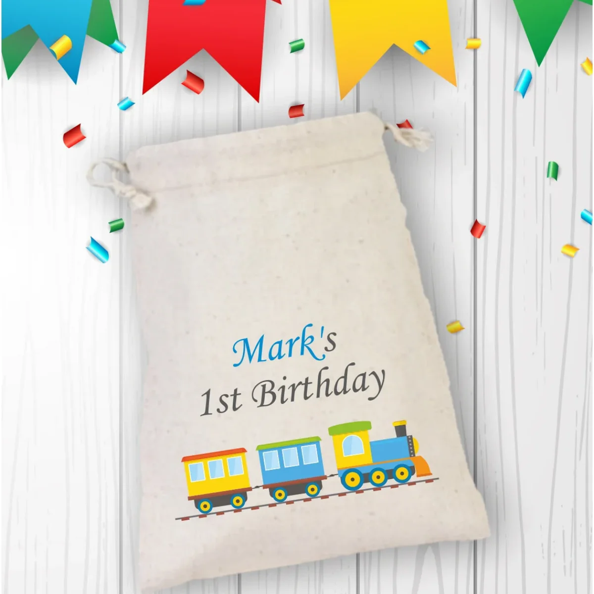 Personalized Birthday Bag with Colorful Train, Cotton bags drawstring, Party Decorations , Birthday Party Gift, Children Gifts
Personalized Birthday Bag with Colorful Train, Cotton bags drawstring, Party Decorations , Birthday Party Gift, Children Gifts