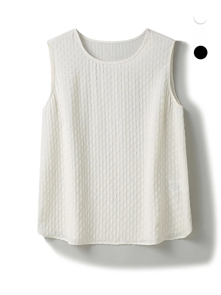 Silk Georgette round Neck Sleeveless Top Summer Commute Style Women's Clothing Floral Embroidery Base Layer T-Shirt Vest
Silk Georgette round Neck Sleeveless Top Summer Commute Style Women's Clothing Floral Embroidery Base Layer T-Shirt Vest