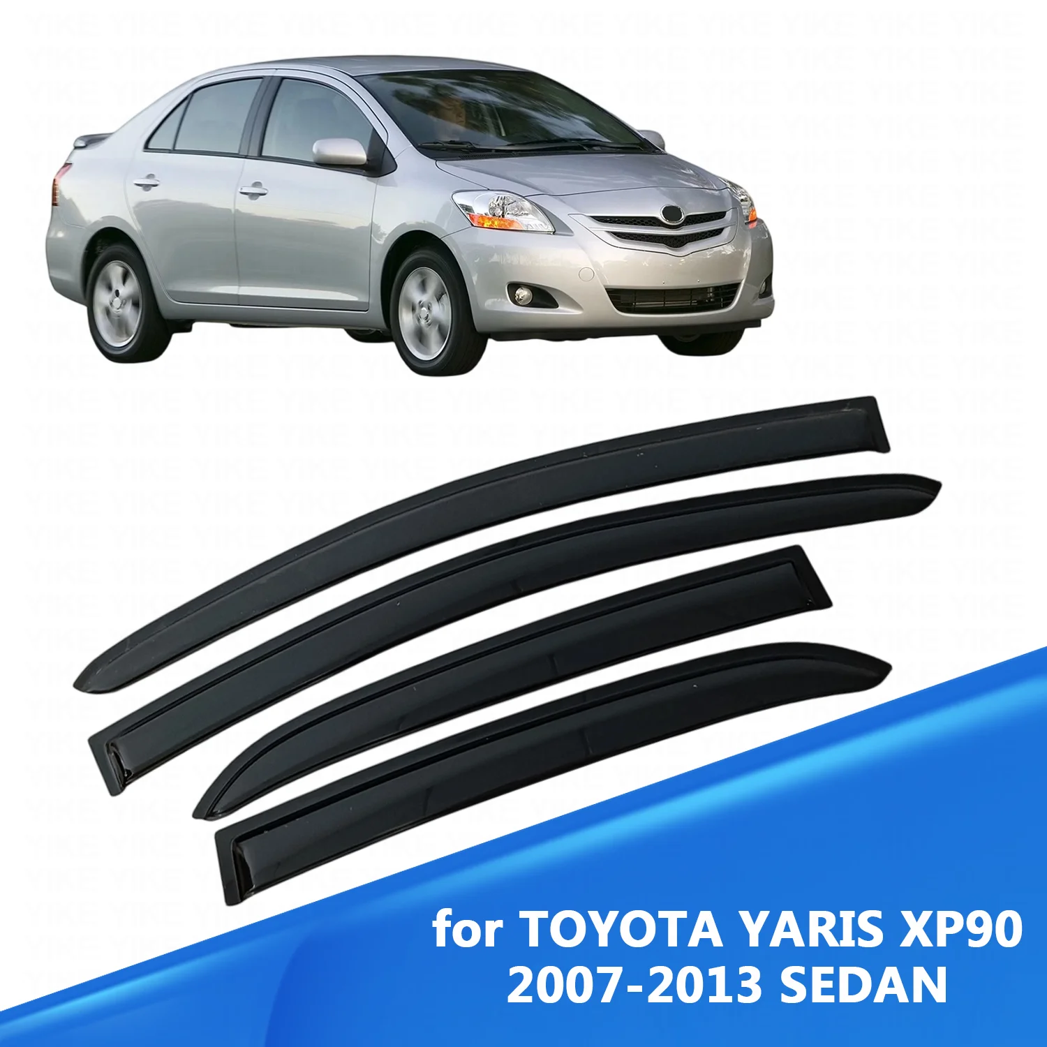 Weathershield for TOYOTA YARIS XP90 2007 2008-2013 SEDAN Sun Rain Deflector Guard Car Side Window Deflector Out-Channel Tape On
Weathershield for TOYOTA YARIS XP90 2007 2008-2013 SEDAN Sun Rain Deflector Guard Car Side Window Deflector Out-Channel Tape On