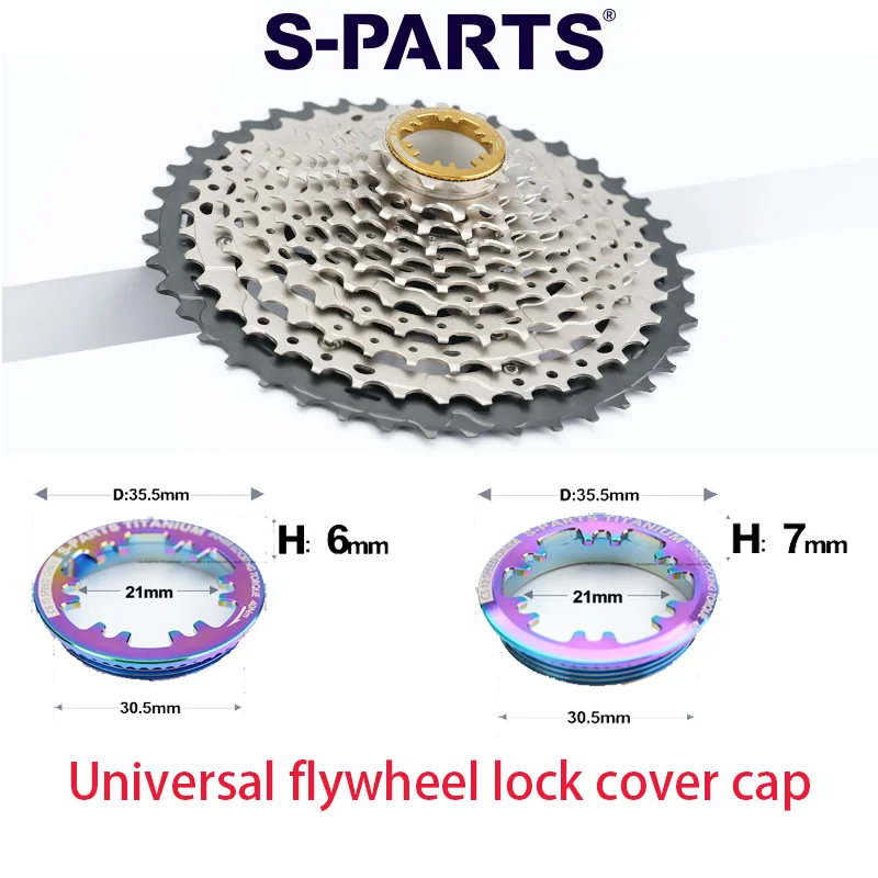 S-PARTS Titanium Alloy Screw Cassette Lock Cover for Shimano 10 11 12 speed for MTB road bike Universal
S-PARTS Titanium Alloy Screw Cassette Lock Cover for Shimano 10 11 12 speed for MTB road bike Universal