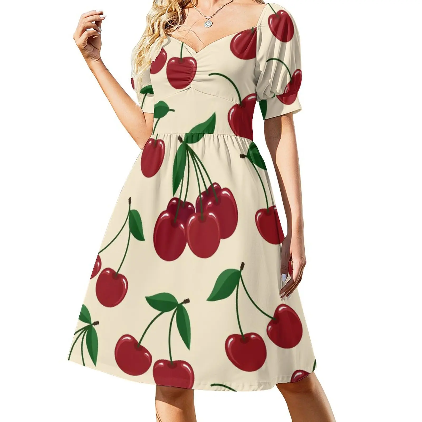 Cherry Pattern(1) Casual Dress Korean Fashion Dresses Sexy V Neck Elegant Graphic Dress Large Size
Cherry Pattern(1) Casual Dress Korean Fashion Dresses Sexy V Neck Elegant Graphic Dress Large Size