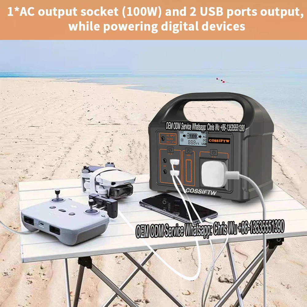 100W 80Wh PORTABLE POWER STATION 110v/200v solar powerstation LiFePO4 battery outdoor camping ultralight power supply AC/DC
100W 80Wh PORTABLE POWER STATION 110v/200v solar powerstation LiFePO4 battery outdoor camping ultralight power supply AC/DC