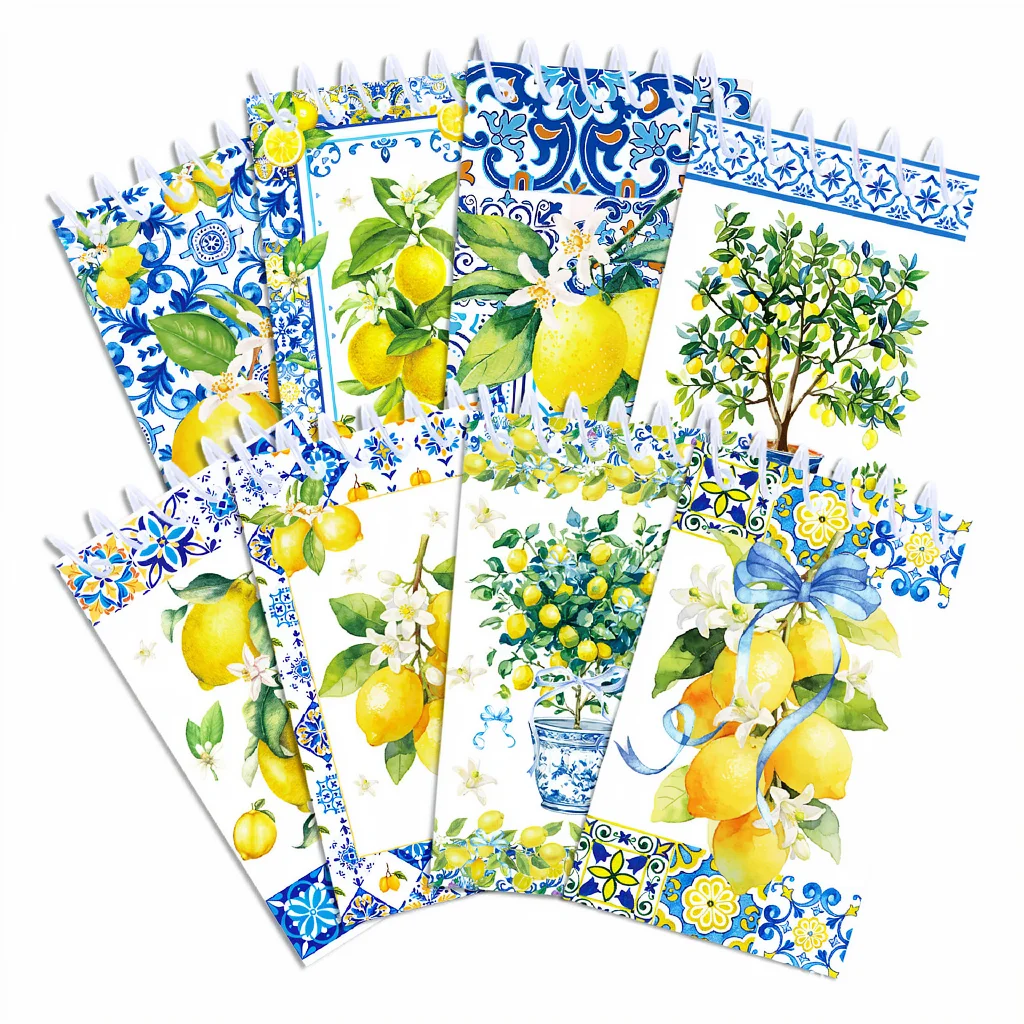 8Pcs Mini Spiral Notebook Lemon Theme Citrus Majolica Style Notepad Party Favors Goodie Bag Fillers School Gift Stationery
8Pcs Mini Spiral Notebook Lemon Theme Citrus Majolica Style Notepad Party Favors Goodie Bag Fillers School Gift Stationery