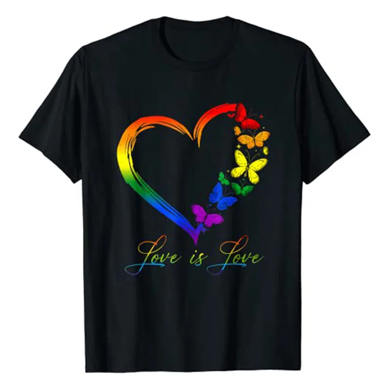 Butterfly Heart Rainbow Love Is Love LGBT Gay Lesbian Pride T-Shirt Funny LGBTQ Proud Graphic Tee Human Rights Tops Gift Idea
Butterfly Heart Rainbow Love Is Love LGBT Gay Lesbian Pride T-Shirt Funny LGBTQ Proud Graphic Tee Human Rights Tops Gift Idea
