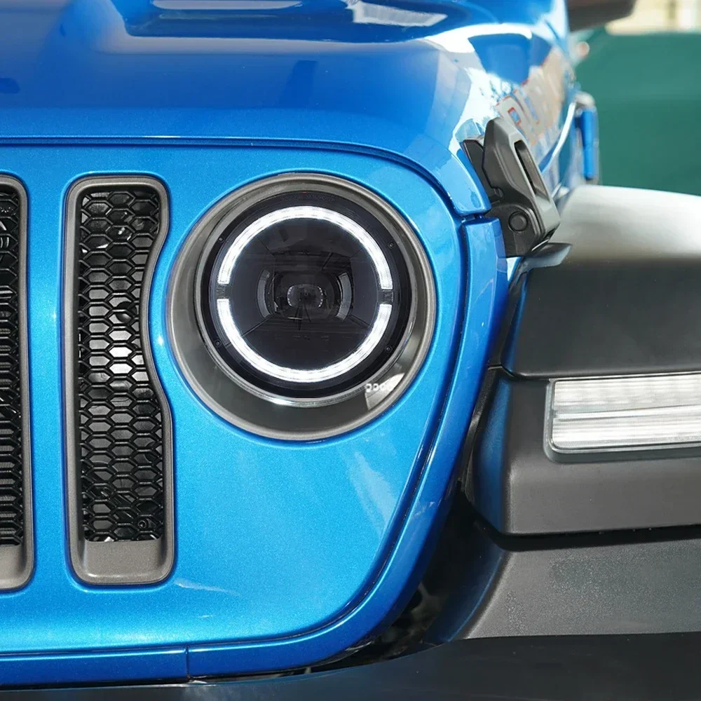 Автомобильные фары для Jeep Wrangler 2018-2024, передние фары автомобиля в сборе, обновление светодиодного дневного света, линзы проектора, аксессуары для инструментов
Автомобильные фары для Jeep Wrangler 2018-2024, передние фары автомобиля в сборе, обновление светодиодного дневного света, линзы проектора, аксессуары для инструментов