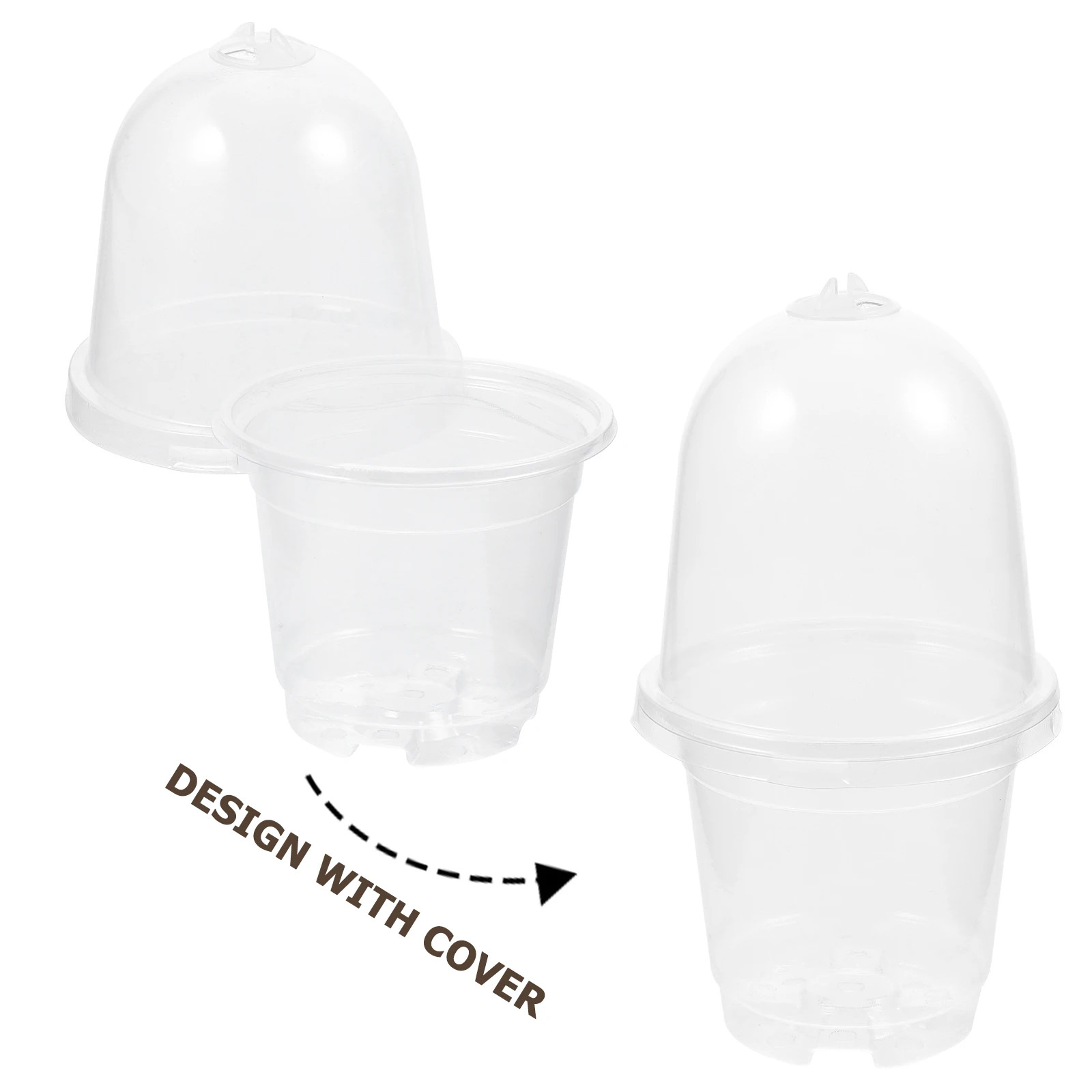 15 Pcs Small Planter Pots Dome Lid PP Plastic Flower Pot Nursery Material Durable Reusable Drainage Holes Outdoor
15 Pcs Small Planter Pots Dome Lid PP Plastic Flower Pot Nursery Material Durable Reusable Drainage Holes Outdoor