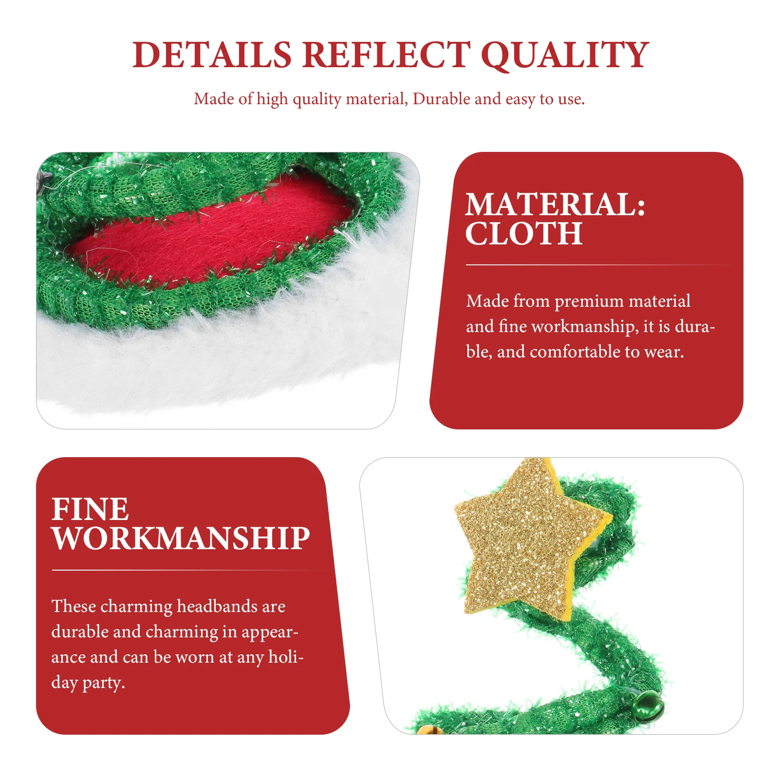 6Pcs Christmas Headbands Fine Workmanship Cloth Art Xmas Hair Decors for Holiday Party Carnivals Photography Costume Accessory
6Pcs Christmas Headbands Fine Workmanship Cloth Art Xmas Hair Decors for Holiday Party Carnivals Photography Costume Accessory