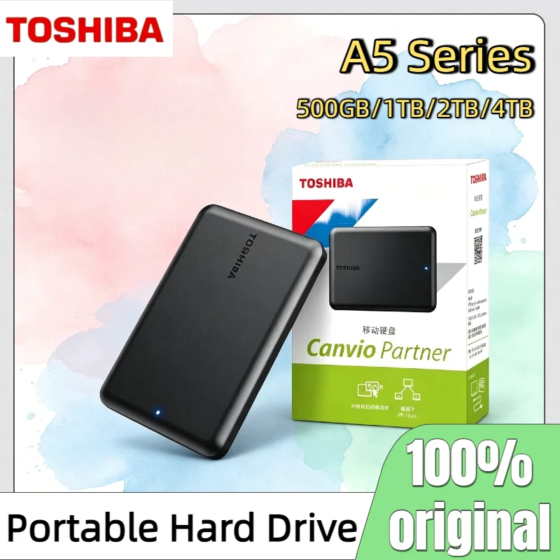 USB 3.2 Gen1 Toshiba A5 Series Small Black Portable Hard Drive High Speed 500GB 1TB 2TB 4TB Compatible Pro Max With Mac
USB 3.2 Gen1 Toshiba A5 Series Small Black Portable Hard Drive High Speed 500GB 1TB 2TB 4TB Compatible Pro Max With Mac