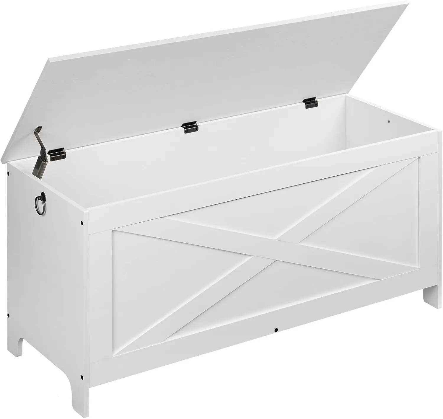 39.4" Toy Storage Chest with Safety Hinges, Retro Wooden Look Accent Furniture for Living Room or Bedroom in White
39.4" Toy Storage Chest with Safety Hinges, Retro Wooden Look Accent Furniture for Living Room or Bedroom in White