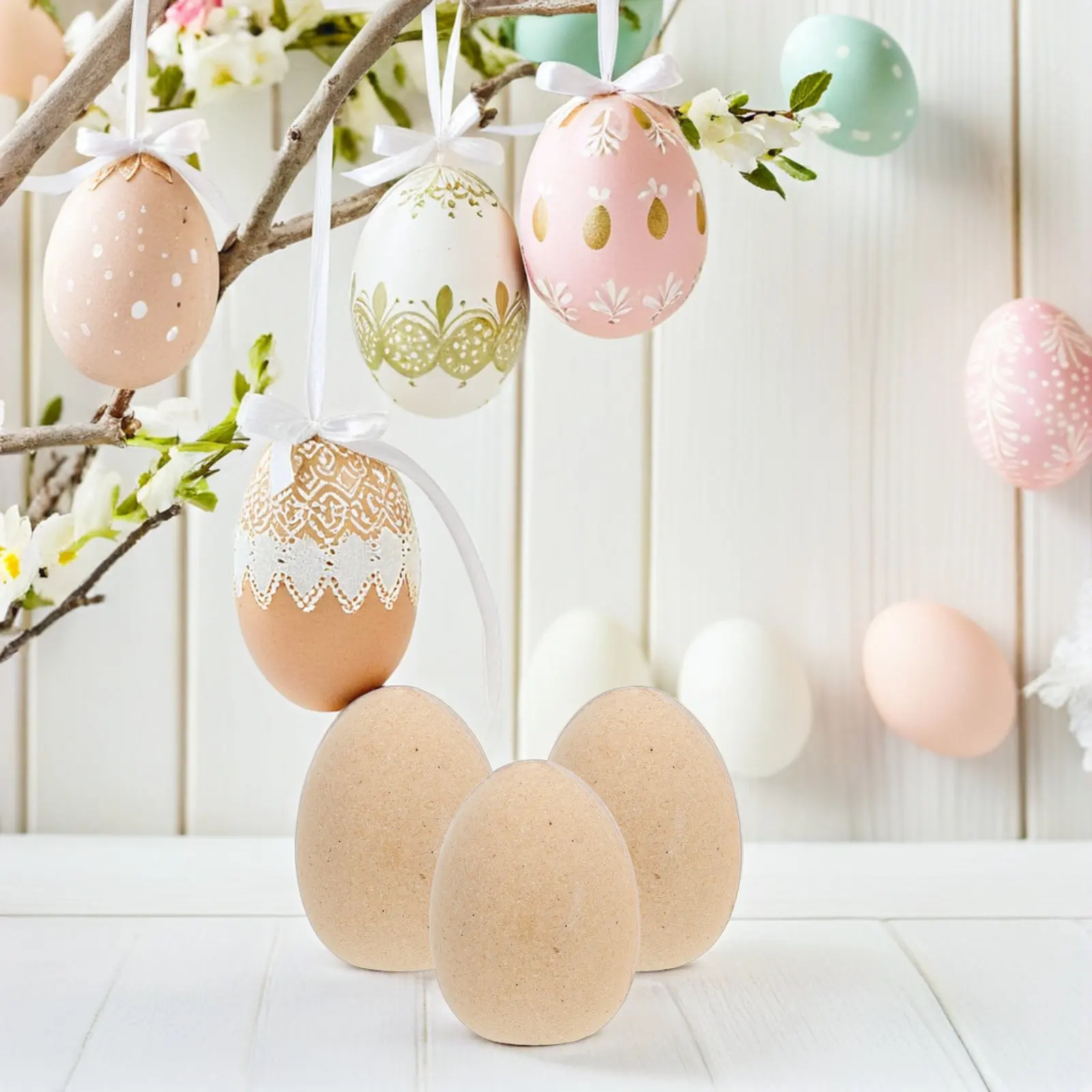 4Pcs Wooden Eggs Flat Bottom Unpainted Smooth Surface for Easter DIY Painting Crafts Creative Decorative Fake Chicken Eggs
4Pcs Wooden Eggs Flat Bottom Unpainted Smooth Surface for Easter DIY Painting Crafts Creative Decorative Fake Chicken Eggs