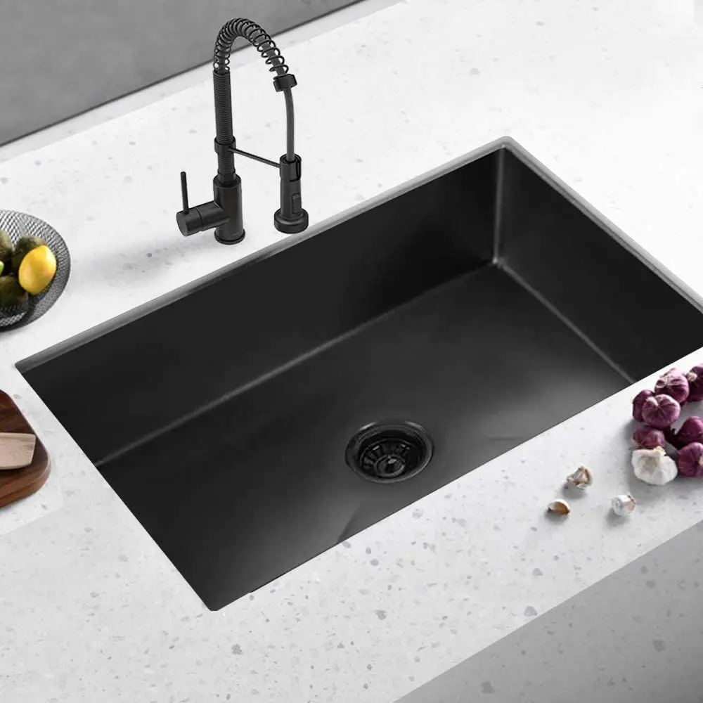 USA Stock 36" Gunmetal Black 16G SUS304 Undermount Kitchen Sink
USA Stock 36" Gunmetal Black 16G SUS304 Undermount Kitchen Sink