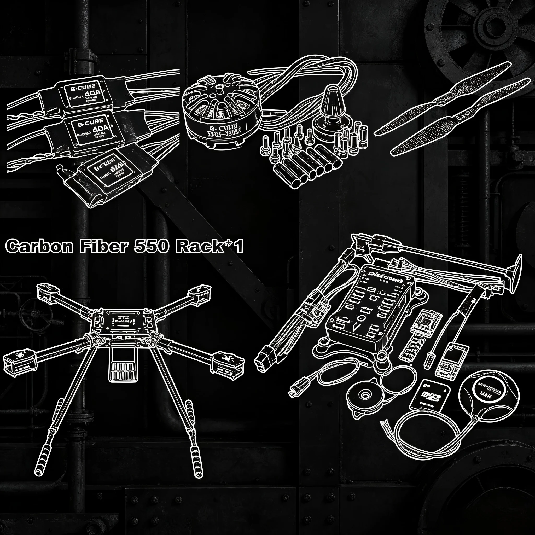 Квадрокоптер F550 Hexa Frame PIXHAWK2.4.8 M8N с полетным контроллером, карбоновым корпусом, телеметрией ArduPilot, радиоуправлением, регулятором скорости BLHELI 40A ESC 3508 и мотором 380KV
Квадрокоптер F550 Hexa Frame PIXHAWK2.4.8 M8N с полетным контроллером, карбоновым корпусом, телеметрией ArduPilot, радиоуправлением, регулятором скорости BLHELI 40A ESC 3508 и мотором 380KV