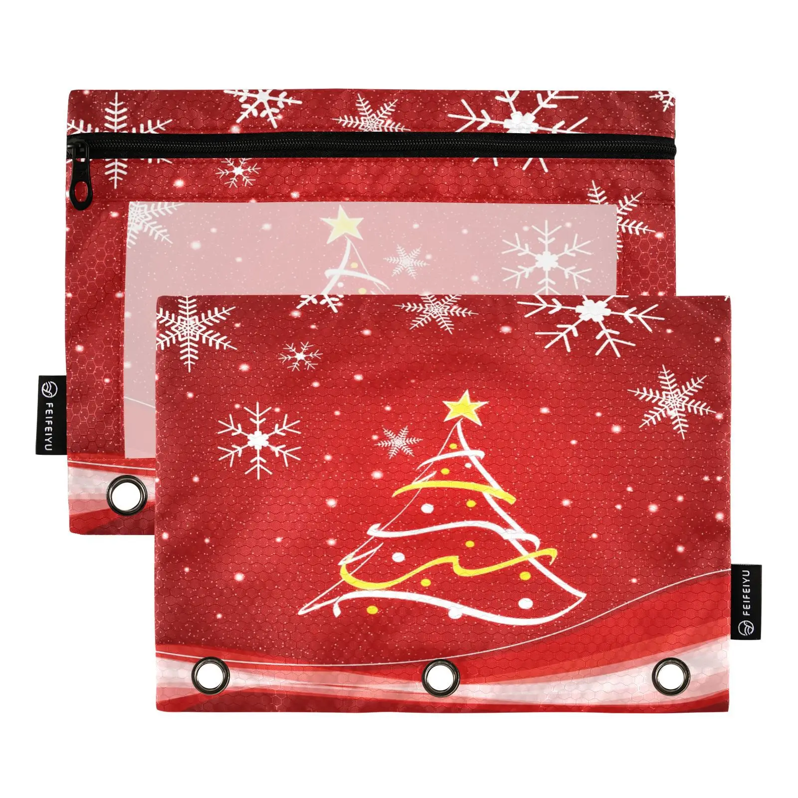 Binder Pouches Pencil Case Zipper Transparent Loose-Leaf Binder Cloth Stationery File Christmas Storage Bag Office Storage Box
Binder Pouches Pencil Case Zipper Transparent Loose-Leaf Binder Cloth Stationery File Christmas Storage Bag Office Storage Box