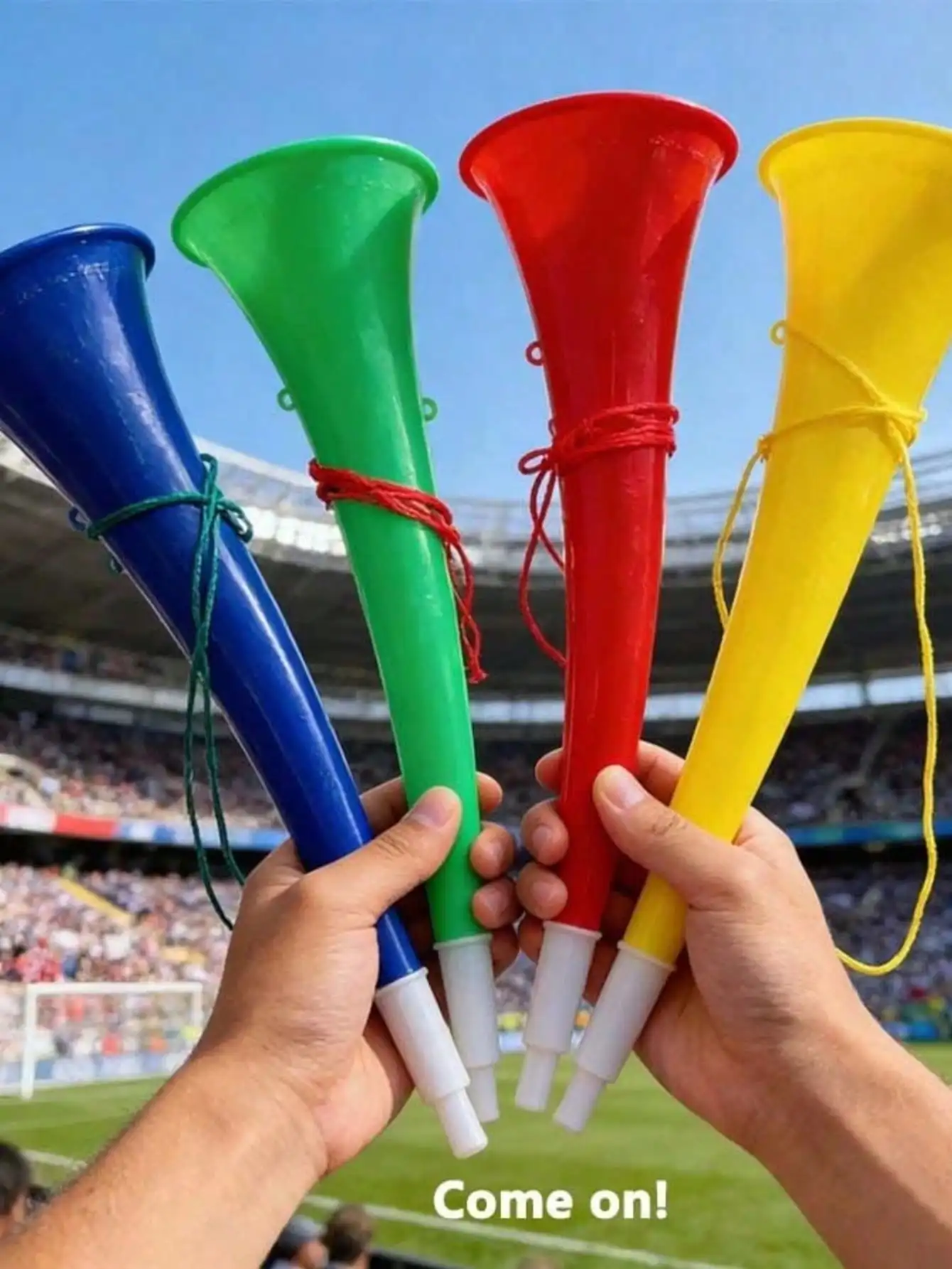 4pcs Party Cheerleader Horns, Football Fan Noise Maker Prop, Accessories To Create Lively Atmosphere For Parties, Games And Events, Victory Horns For World Cup
4pcs Party Cheerleader Horns, Football Fan Noise Maker Prop, Accessories To Create Lively Atmosphere For Parties, Games And Events, Victory Horns For World Cup