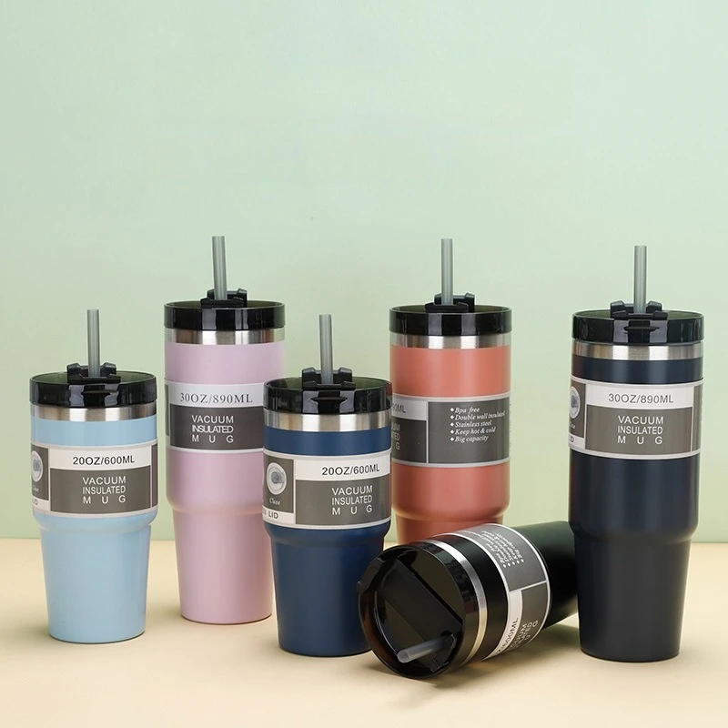 Stainless Steel Tumbler Mug Vacuum Flasks Insulated with Straw for Coffee Cup Large Capacity Travel Thermos Thermal Water Bottle
Stainless Steel Tumbler Mug Vacuum Flasks Insulated with Straw for Coffee Cup Large Capacity Travel Thermos Thermal Water Bottle