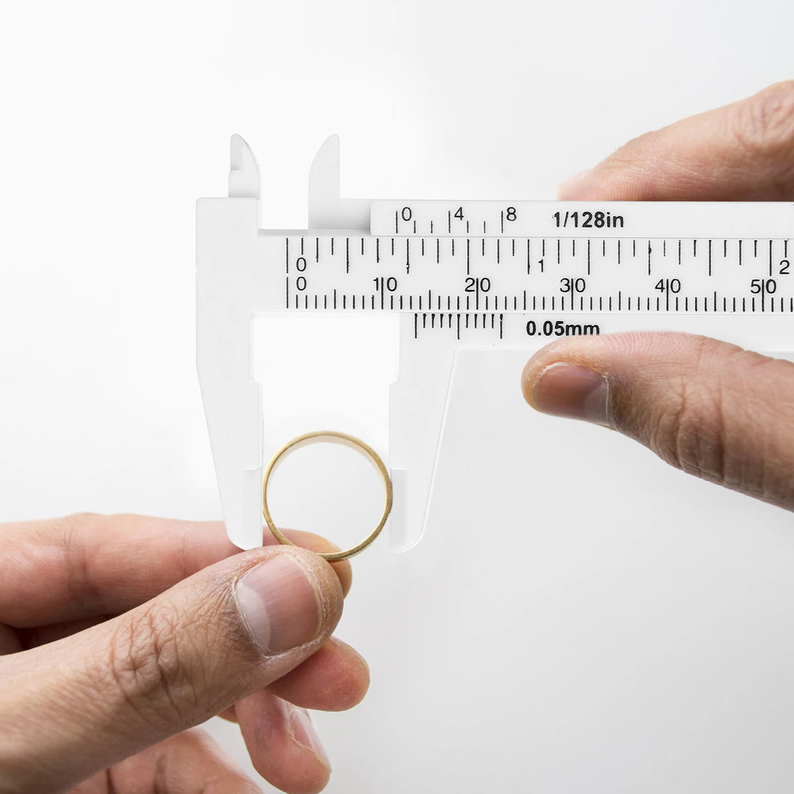 80Mm Mini Vernier Caliper Plastic Sliding Measurement Tool for Button Jewelry Internal External Step Depth Gauge