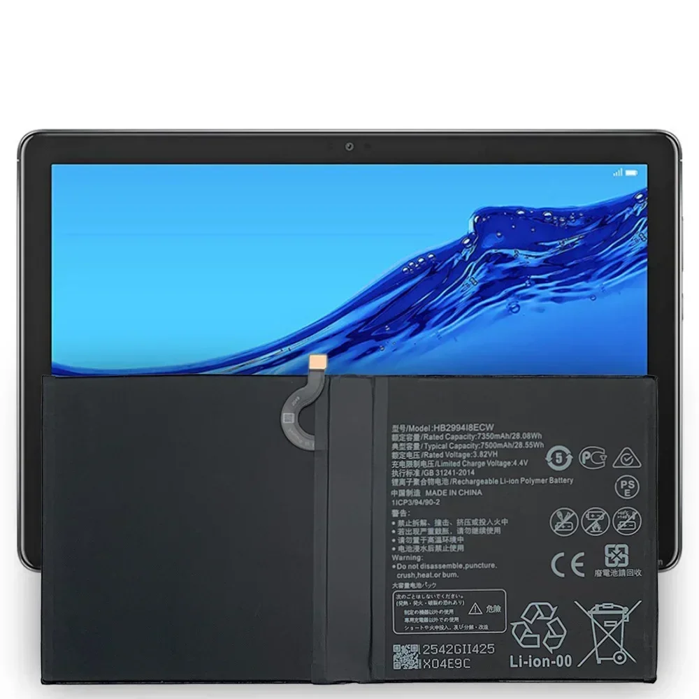 7500mAh Replacement Battery For Huawei MediaPad M6 10.8 M5 LITE M5 10 M5 10pro HB299418ECW Tablet Phone Battery
7500mAh Replacement Battery For Huawei MediaPad M6 10.8 M5 LITE M5 10 M5 10pro HB299418ECW Tablet Phone Battery