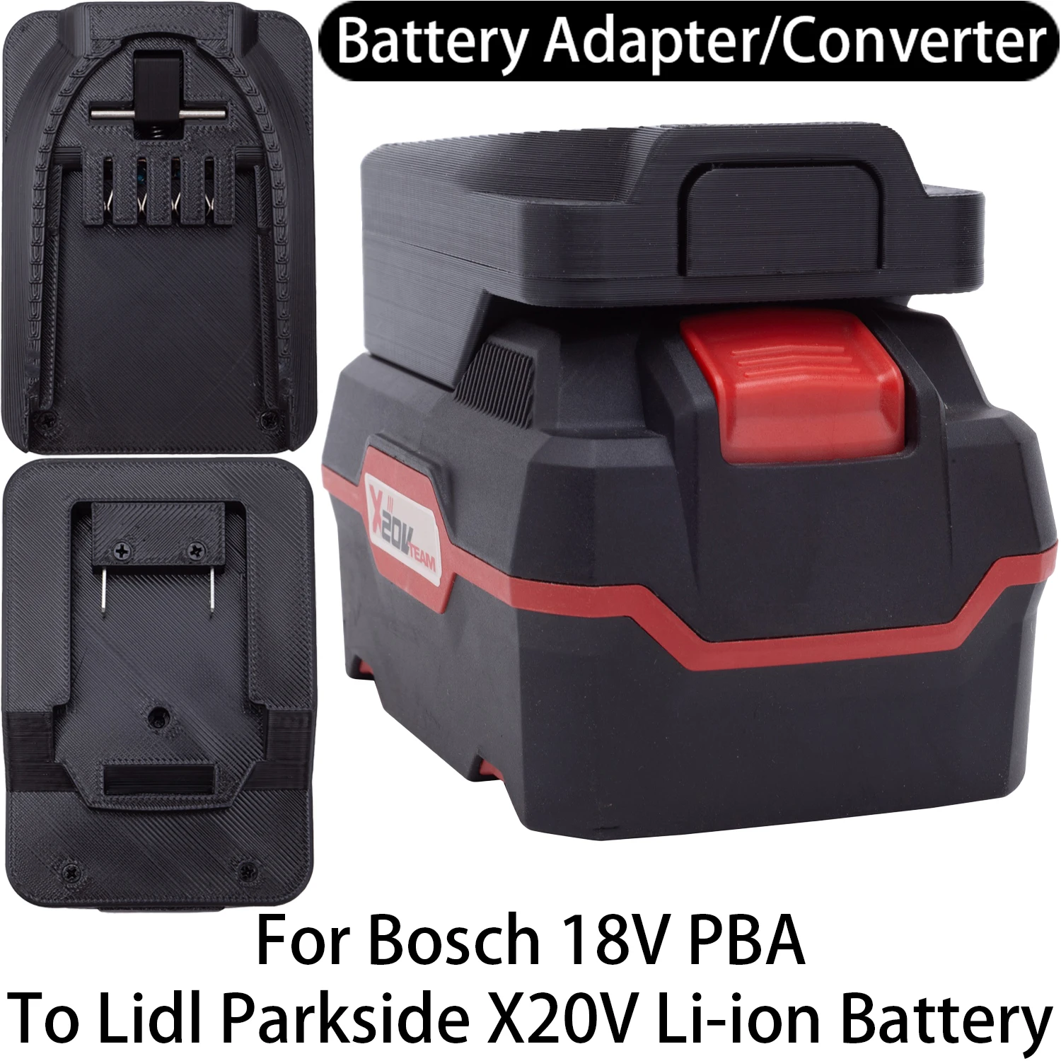 Adapter Converter For Bosch 18V PBA Li-ion Tool To Lidl Parkside X20V Li-ion Battery Adapter Converter Power Tool Accessory
Adapter Converter For Bosch 18V PBA Li-ion Tool To Lidl Parkside X20V Li-ion Battery Adapter Converter Power Tool Accessory