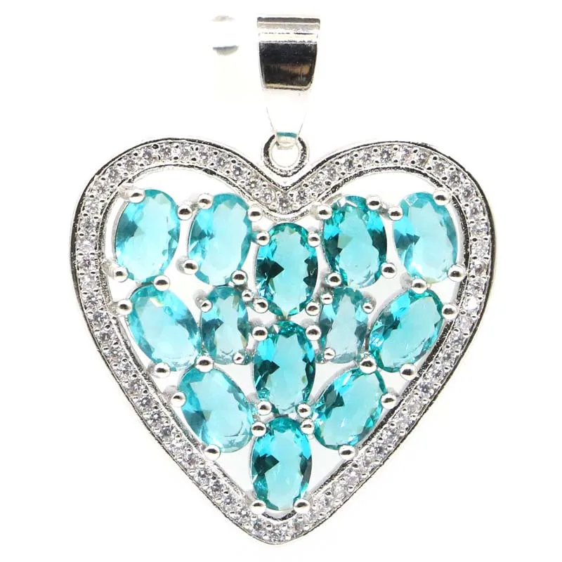 32x29mm Heart Shape London Blue Topaz Smoky Topaz Rich Blue Aquamarine Pink Raspberry Rhodolite Garnet Women Silver Pendant
32x29mm Heart Shape London Blue Topaz Smoky Topaz Rich Blue Aquamarine Pink Raspberry Rhodolite Garnet Women Silver Pendant