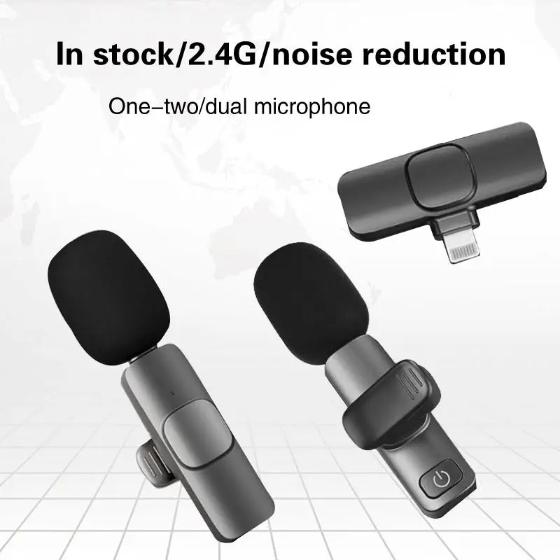 2.4G wireless lavalier microphone one to two supports reverb monitoring external playback and live broadcasting
2.4G wireless lavalier microphone one to two supports reverb monitoring external playback and live broadcasting