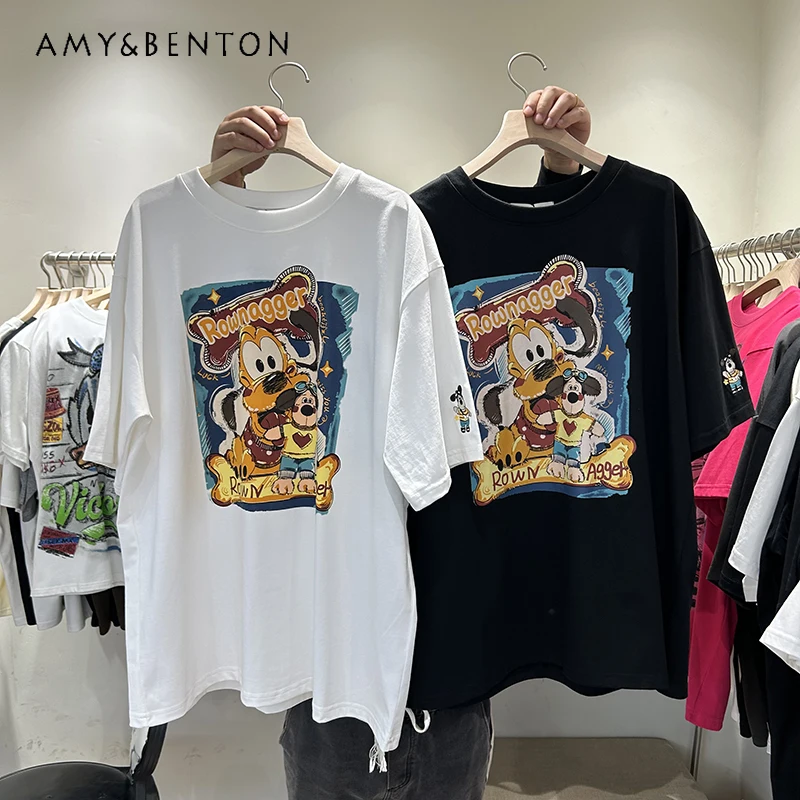 2025 Summer European Style Round Neck Pullover Medium And Long Fashion Oversized Versatile T-shirt Short Sleeved Women's Clothes
2025 Summer European Style Round Neck Pullover Medium And Long Fashion Oversized Versatile T-shirt Short Sleeved Women's Clothes