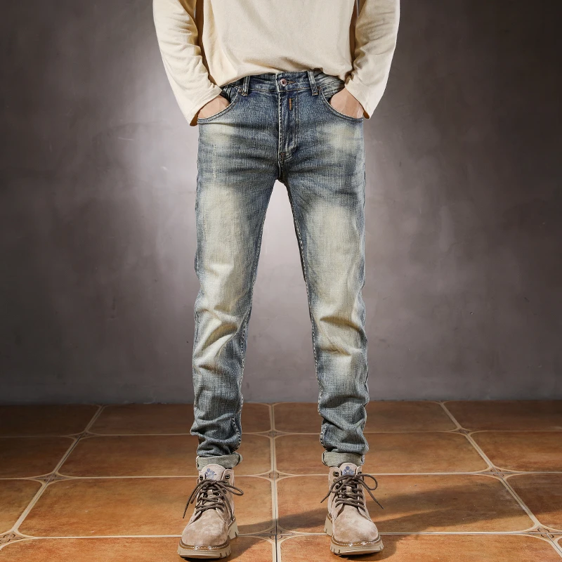 JXN617 European jeans men's new retro hole Slim elastic small foot paragraph trousers high quality
JXN617 European jeans men's new retro hole Slim elastic small foot paragraph trousers high quality